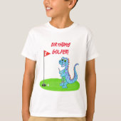 Cute Dinosaur Golf Thlek Kids Birthday T-shirt (Voorkant)