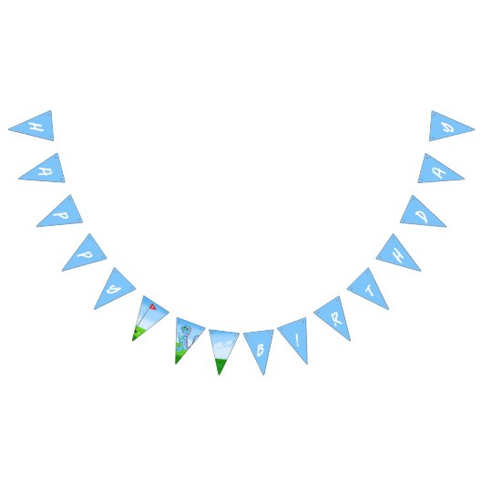 Cute Dinosaur Golf Thlek Kids Birthday Vlaggetjes (Alle)