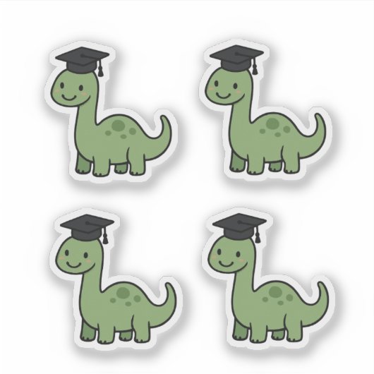 Cute Dinosaur Graduation for Parents/Teachers Sticker (Voorkant)