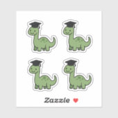Cute Dinosaur Graduation for Parents/Teachers Sticker (Vel)