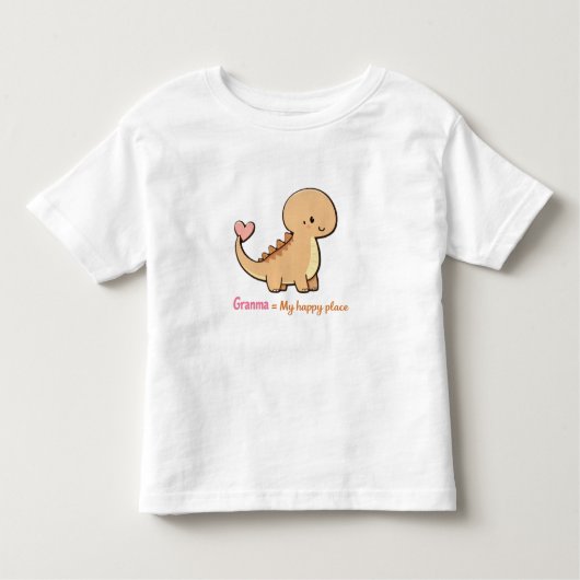 Cute Dinosaur Granma My Safe Place Toddler Shirt | (Voorkant)