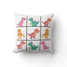 Cute Dinosaur Grid Design with Nine Colorful Dino