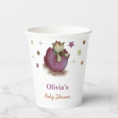Cute Dinosaur Hatching Girl Baby shower Cups Papieren Bekers (Voorkant)
