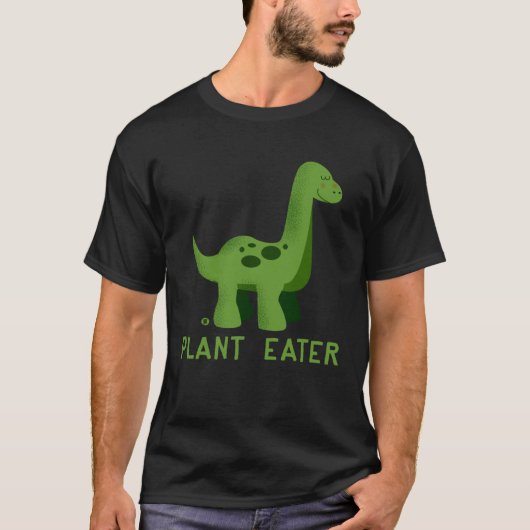 Cute Dinosaur Herbivores  Vegetarian Vegan T-shirt (Voorkant)