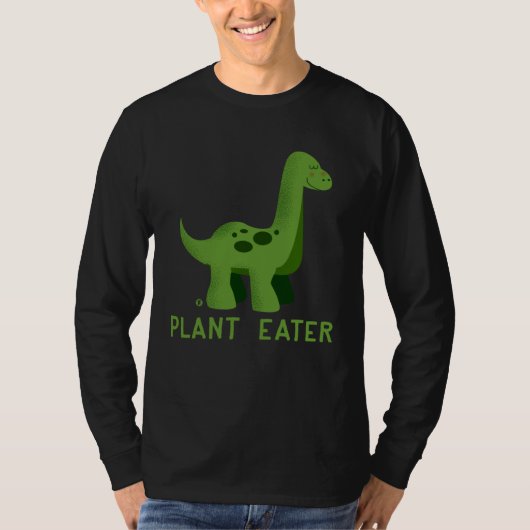 Cute Dinosaur Herbivores  Vegetarian Vegan T-shirt (Voorkant)