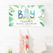 Cute Dinosaur Het is een Jongen Baby shower Banner (Insitu)