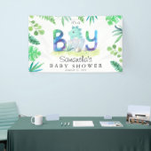 Cute Dinosaur Het is een Jongen Baby shower Banner (Beurs)