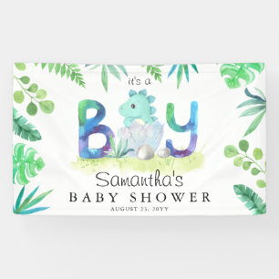 Cute Dinosaur Het is een Jongen Baby shower Banner