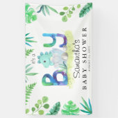 Cute Dinosaur Het is een Jongen Baby shower Banner (Verticaal)