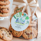 Cute Dinosaur 'Het is een jongen'-Baby shower Bedankjes Labels