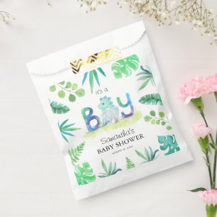 Cute Dinosaur 'Het is een jongen'-Baby shower Bedankzakje