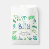 Cute Dinosaur 'Het is een jongen'-Baby shower Bedankzakje (Voorkant)