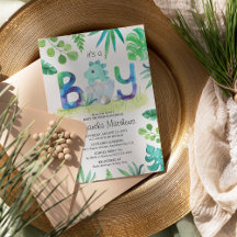 Cute Dinosaur 'Het is een jongen'-Baby shower