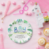 Cute Dinosaur 'Het is een jongen'-Baby shower Papieren Bordje (Feest)