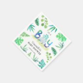 Cute Dinosaur 'Het is een jongen'-Baby shower Servet (Hoek)