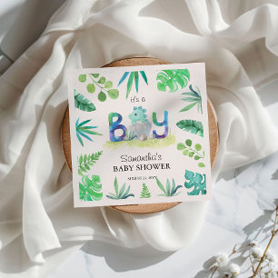 Cute Dinosaur 'Het is een jongen'-Baby shower Servet