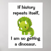 Cute Dinosaur History Poster (Voorkant)