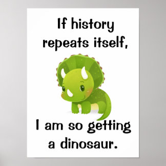 Cute Dinosaur History Poster