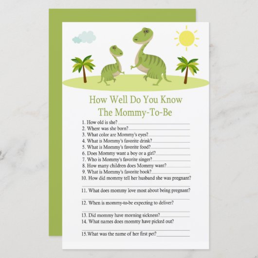 Cute Dinosaur hoe goed je baby-schoenenspel kent (Voorkant / Achterkant)