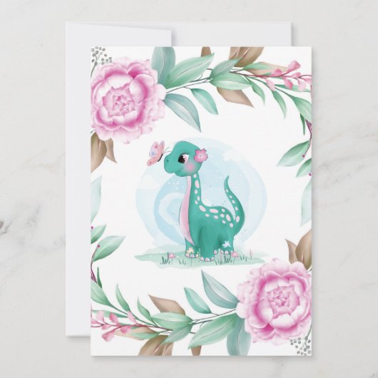 Cute Dinosaur Hoe groot is de Belly van mama? (Achterkant)