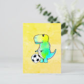 Cute Dinosaur houdt van Waterverf Briefkaart (Staand voorkant)