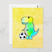 Cute Dinosaur houdt van Waterverf Briefkaart (Voorkant / Achterkant)