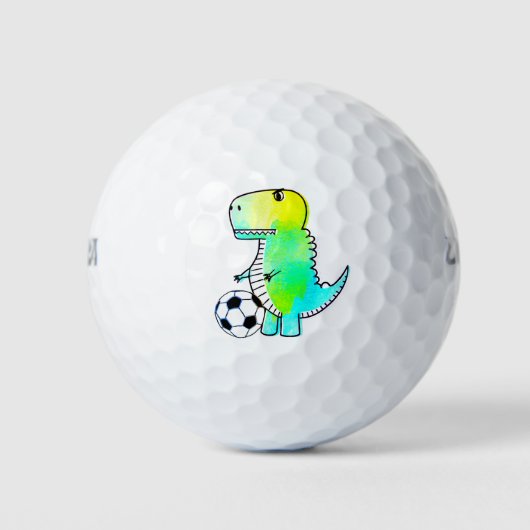 Cute Dinosaur houdt van Waterverf Golfballen (Voorkant)