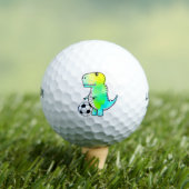 Cute Dinosaur houdt van Waterverf Golfballen (Insitu Shirt)