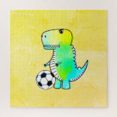 Cute Dinosaur houdt van Waterverf Legpuzzel (Verticaal)