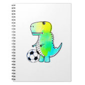 Cute Dinosaur houdt van Waterverf Notitieboek (Voorkant)