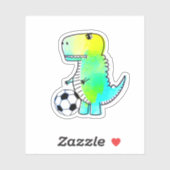 Cute Dinosaur houdt van Waterverf Sticker (Vel)