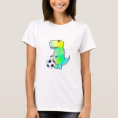 Cute Dinosaur houdt van Waterverf T-shirt (Voorkant)