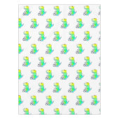 Cute Dinosaur houdt van Waterverf Tafelkleed (Voorkant)