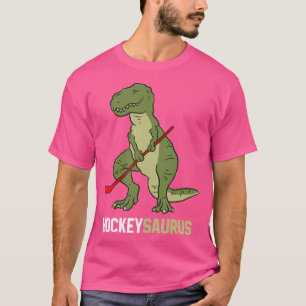 Cute Dinosaur Ice Hockey Dinosaur Hockeysaurus T-shirt