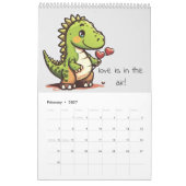 Cute Dinosaur Illustrations Kalender (Feb 2027)