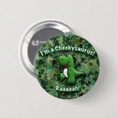 Cute Dinosaur is een Cheekysaurus Ronde Button 5,7 Cm (Voorkant /achterkant)