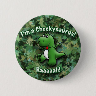 Cute Dinosaur is een Cheekysaurus Ronde Button 5,7 Cm