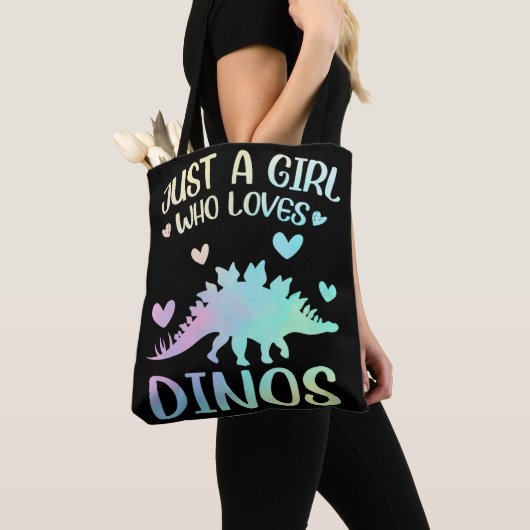 Cute Dinosaur is gewoon een meisje dat van Dinos h Tote Bag (Dichtbij)