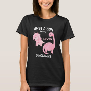 Cute Dinosaur is gewoon een meisje dat van dinosau T-shirt