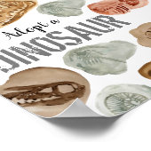 Cute dinosaur jarig adopteert een dinosaurus poste poster (Hoek)