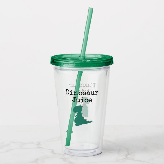 Cute Dinosaur Juice Acryl Drinkbeker (Achterkant)
