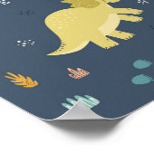 Cute Dinosaur Kaarten en Cadeaus Feestbord Poster (Hoek)
