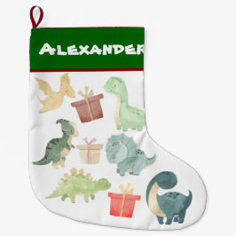 Cute Dinosaur-kerstcadeauruil Grote Kerstsok