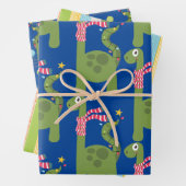 Cute Dinosaur Kerstmis Inpakpapier Vel (In situ)