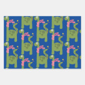 Cute Dinosaur Kerstmis  Inpakpapier Vel (Voorkant)
