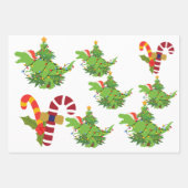 Cute Dinosaur Kerstmis Inpakpapier Vel (Voorkant 2)