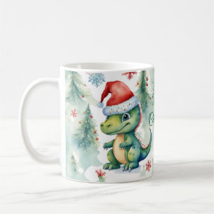 Cute Dinosaur Kerstmis Koffiemok