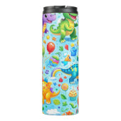 Cute Dinosaur Kids Pattern Thermosbeker (Achterkant)