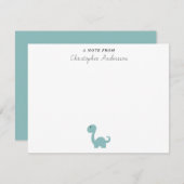Cute Dinosaur Kind A Note from Note Kaart Notitiekaartje (Voorkant / Achterkant)