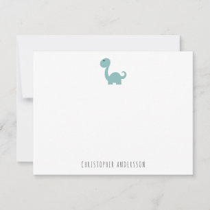 Cute Dinosaur Kind Personalized Notitiekaartje